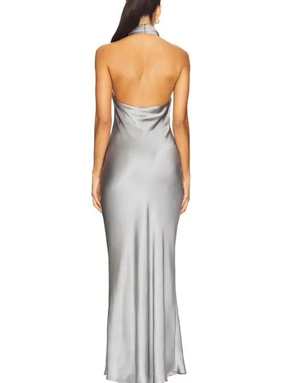NWT Anine Bing Eliana Silk Halterneck Dress in Pastel Blue - Picture 5 of 16